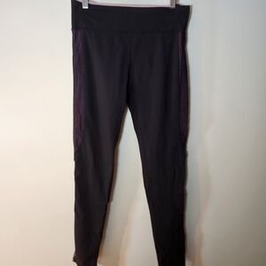 Black small Kyodan Leggings‎ joggers with Hot pink Accents